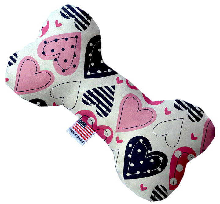Plush Dog Bone Toy, "Valentine's Day Group"
