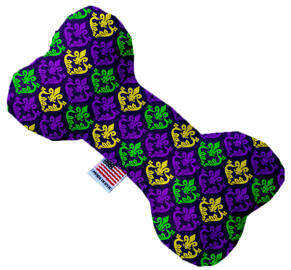 Pet and Dog Plush Heart or Bone Toy, "Mardi Gras Group"