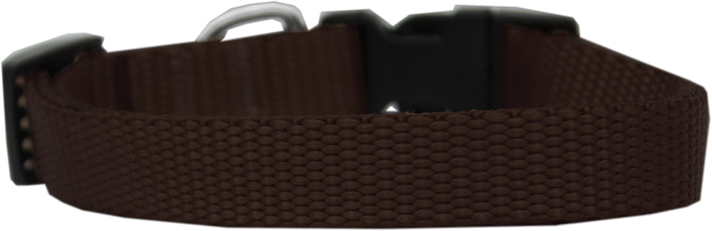 Brown dog collar with a black buckle on a white background