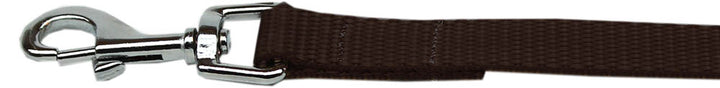 Black dog leash with metal clip on a white background