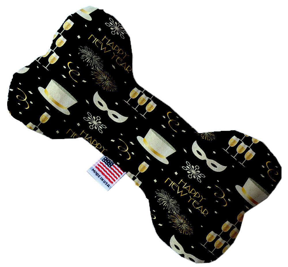 Pet and Dog Plush Heart or Bone Toy, "Happy New Year"