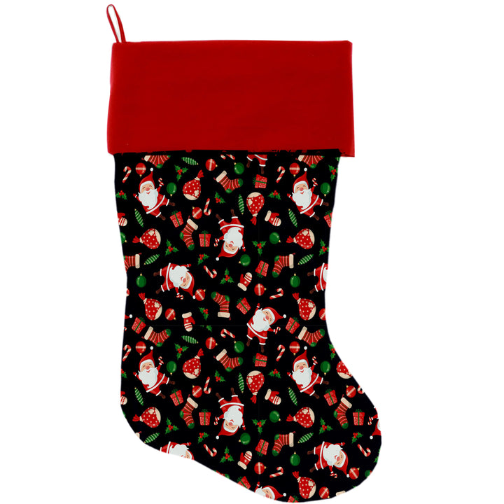 Christmas Velvet Stocking, "Santa Group"