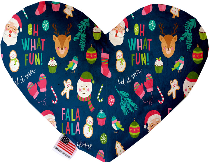 Pet and Dog Plush Heart or Bone Toy, "Santa Group"