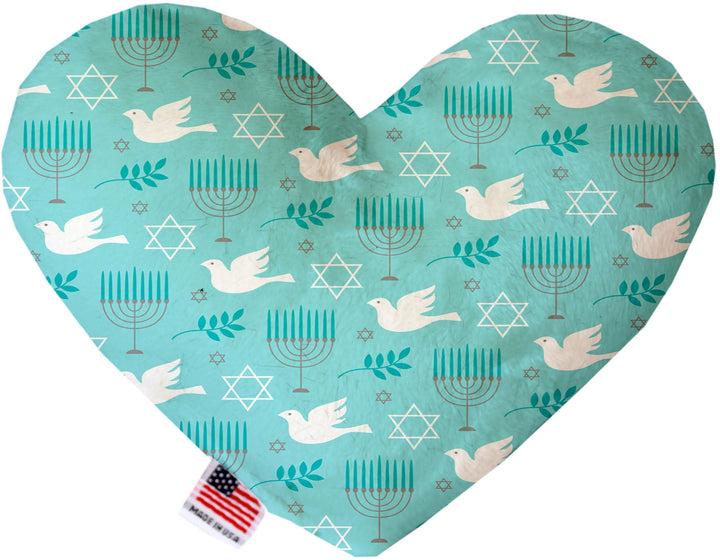 Pet and Dog Plush Heart or Bone Toy, "Hanukkah Group"