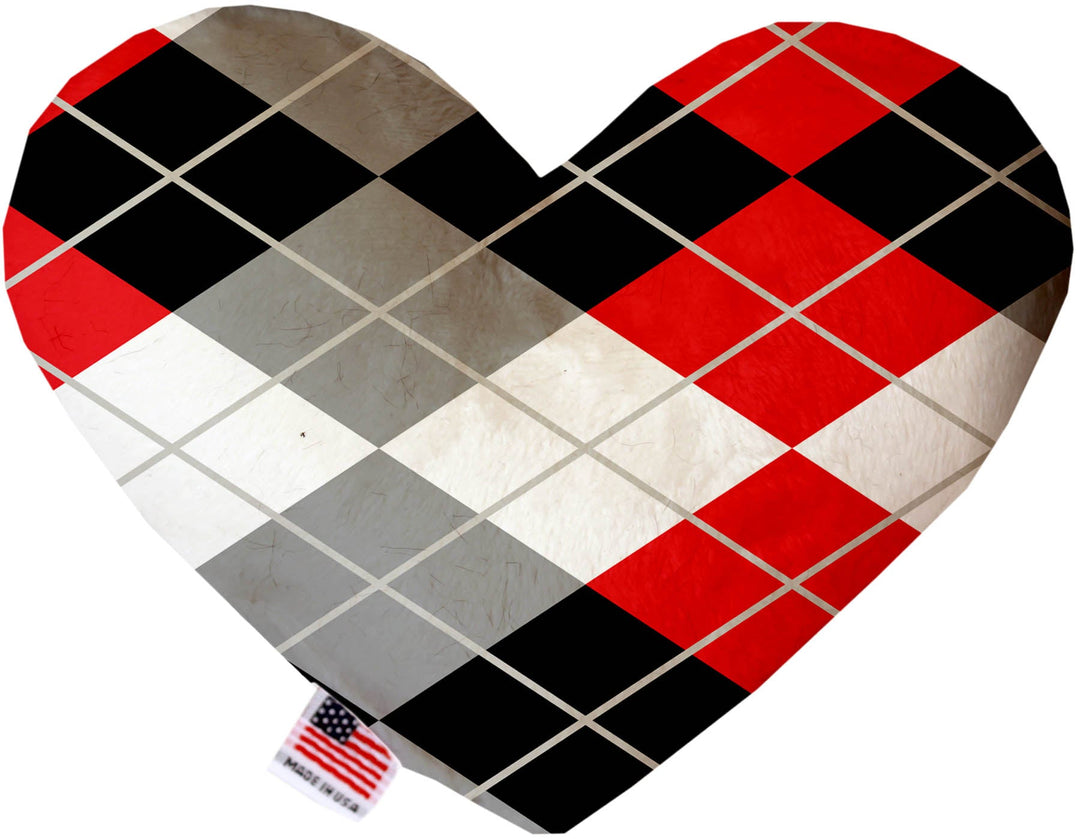 Pet and Dog Plush Heart or Bone Toy, "Christmas Patterns Group"