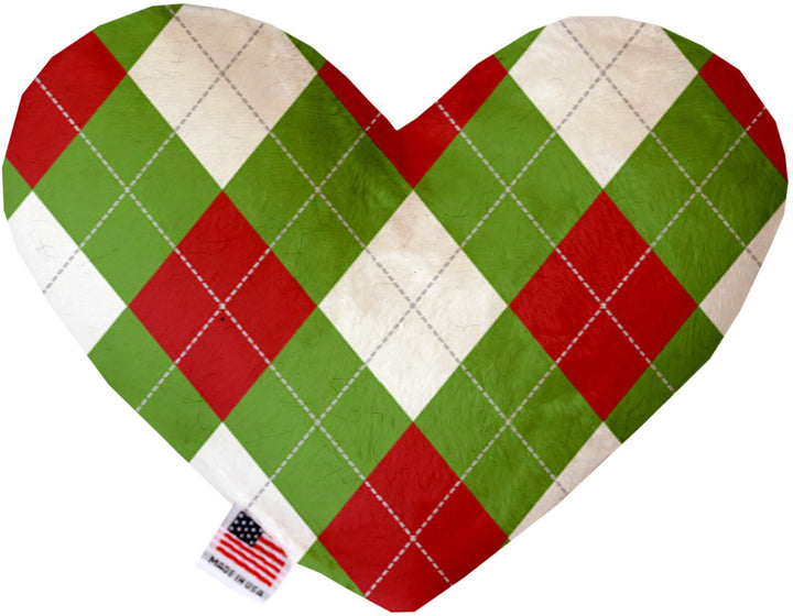 Pet and Dog Plush Heart or Bone Toy, "Christmas Patterns Group"