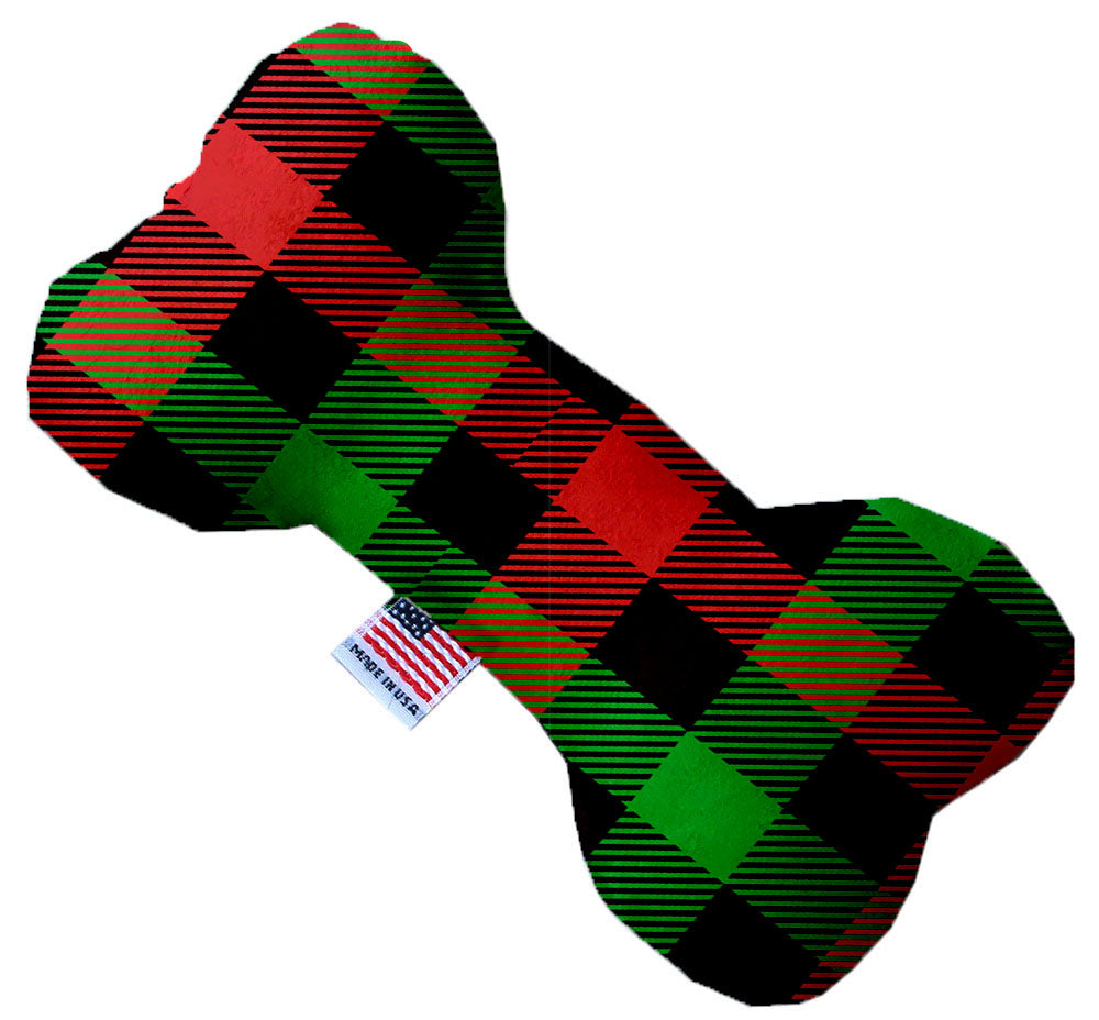 Pet and Dog Plush Heart or Bone Toy, "Christmas Patterns Group"