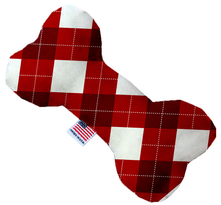 Pet and Dog Plush Heart or Bone Toy, "Christmas Patterns Group"