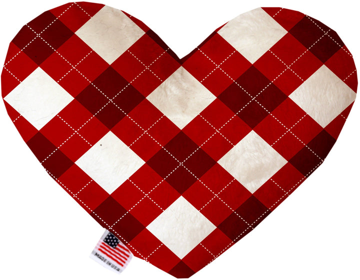 Pet and Dog Plush Heart or Bone Toy, "Christmas Patterns Group"
