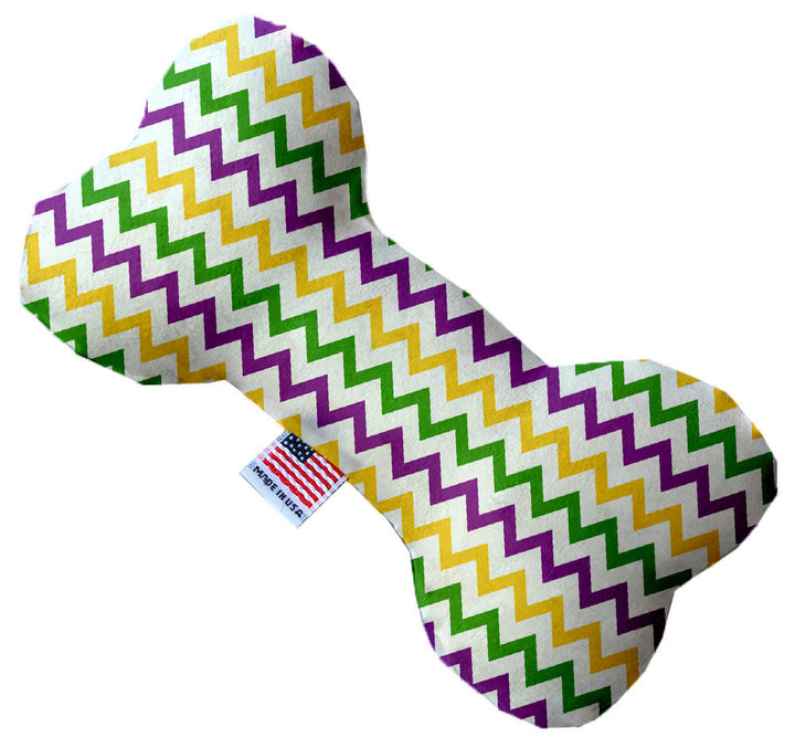 Pet and Dog Plush Heart or Bone Toy, "Mardi Gras Group"