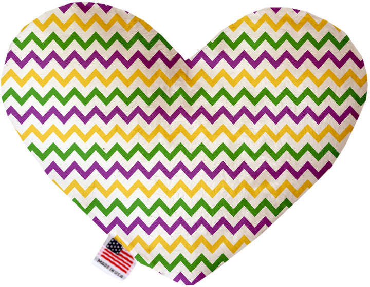 Pet and Dog Plush Heart or Bone Toy, "Mardi Gras Group"