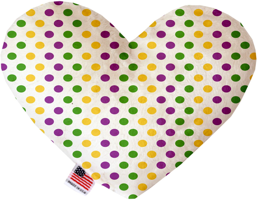 Pet and Dog Plush Heart or Bone Toy, "Mardi Gras Group"