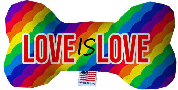 Pet and Dog Plush Heart or Bone Toy, "Rainbow Pride Group"
