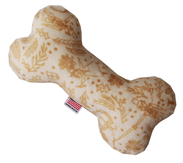 Pet and Dog Plush 6" Bone Toy, "Happy Holidays Group"