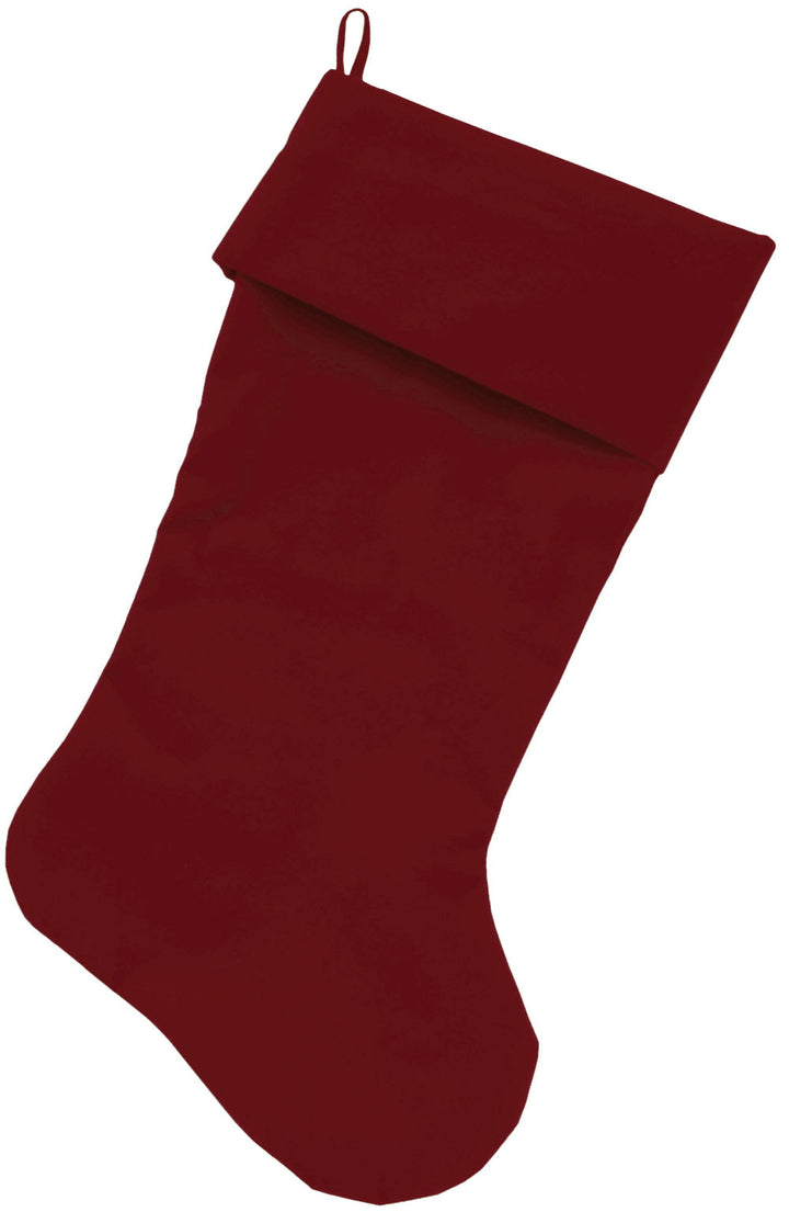 Velvet Christmas Stocking Blank, Plain