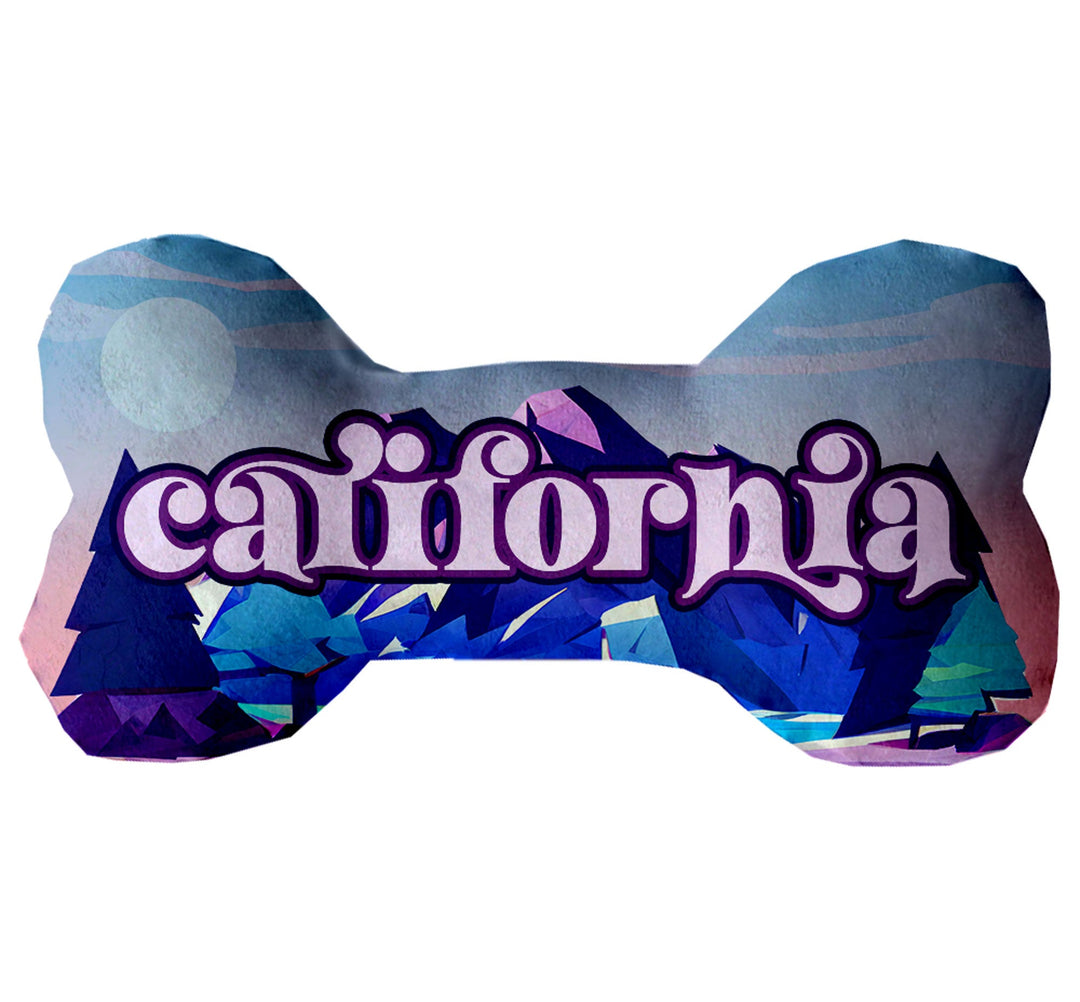 Pet & Dog Plush Bone Toys, "California Mountains"