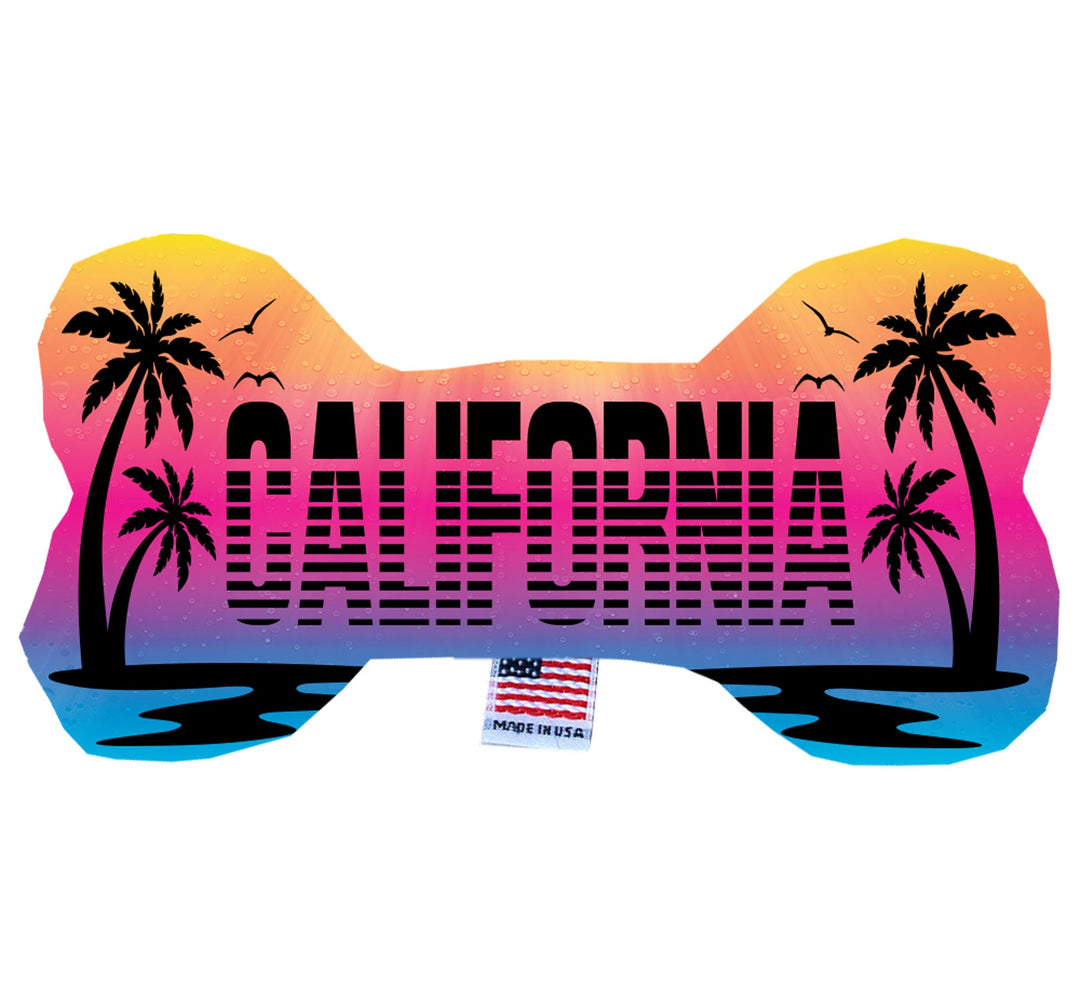 Pet & Dog Plush Bone Toys, "California Beaches"