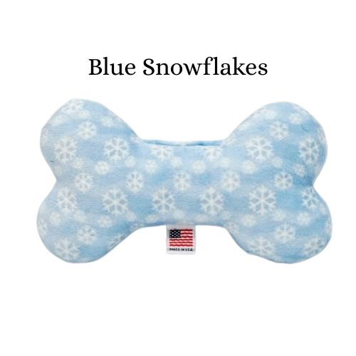 Pet and Dog Plush Bone Toy, "Pastel Christmas"