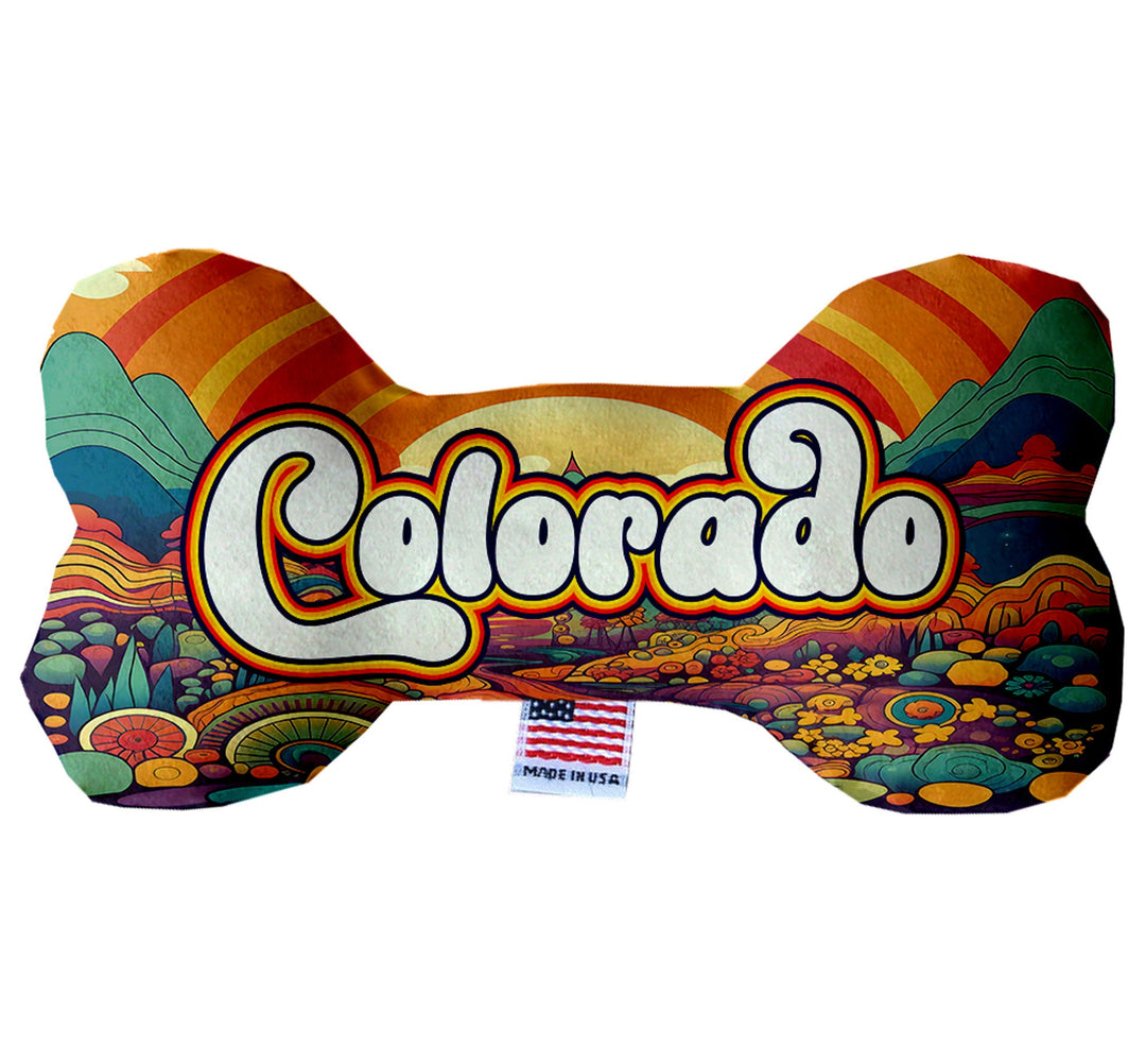 Pet & Dog Plush Bone Toys, "Colorado Mountains"