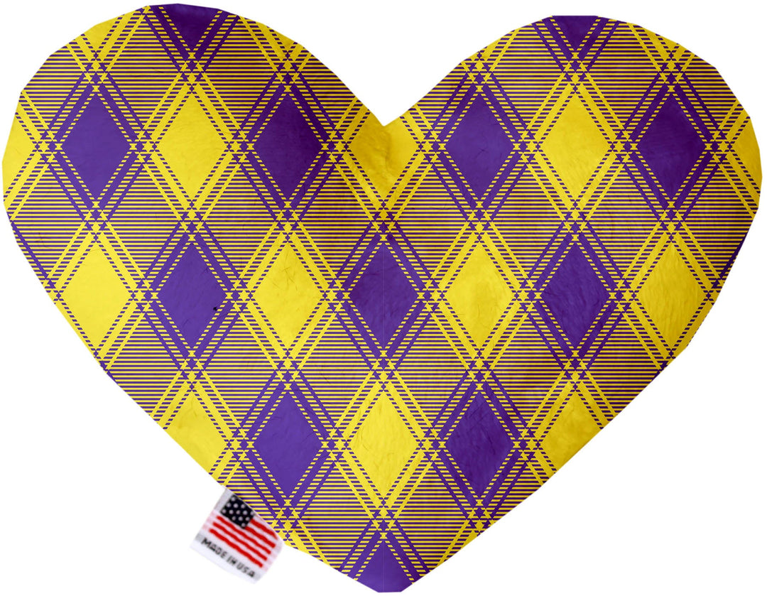 Pet and Dog Plush Heart or Bone Toy, "Plaids Group"