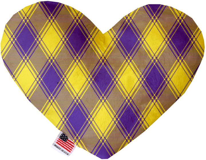 Pet and Dog Plush Heart or Bone Toy, "Plaids Group"