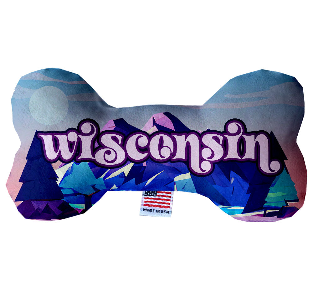 Pet & Dog Plush Bone Toys, "Wisconsin State Options"