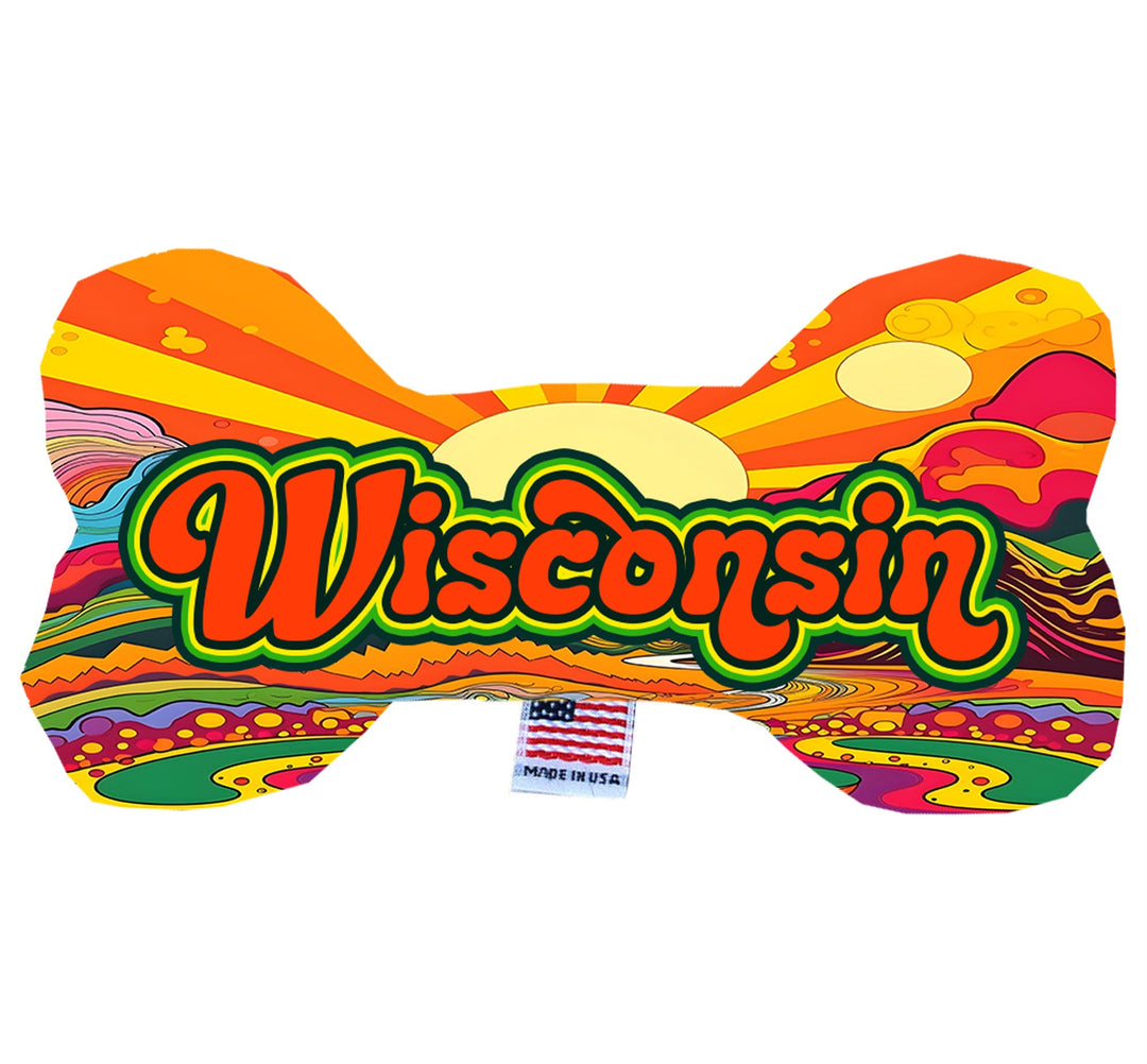 Pet & Dog Plush Bone Toys, "Wisconsin State Options"