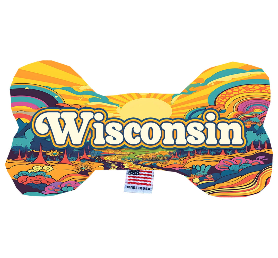 Pet & Dog Plush Bone Toys, "Wisconsin State Options"