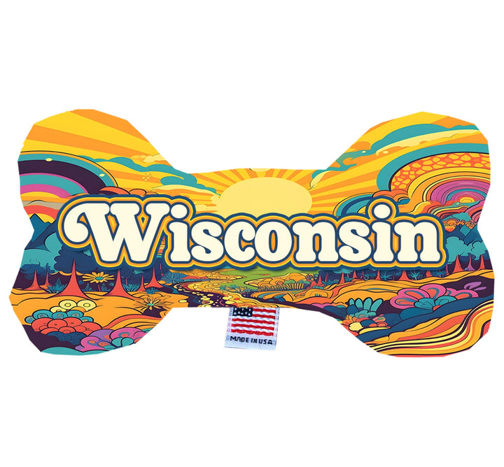 Pet & Dog Plush Bone Toys, "Wisconsin State Options"
