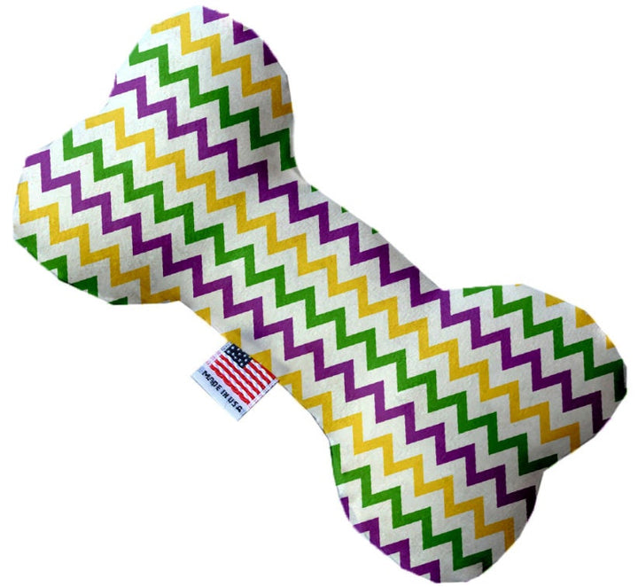 Pet and Dog Canvas or Plush Heart or Bone Toy, "Mardi Gras Group" (Available in different sizes, and 10 different pattern options!)