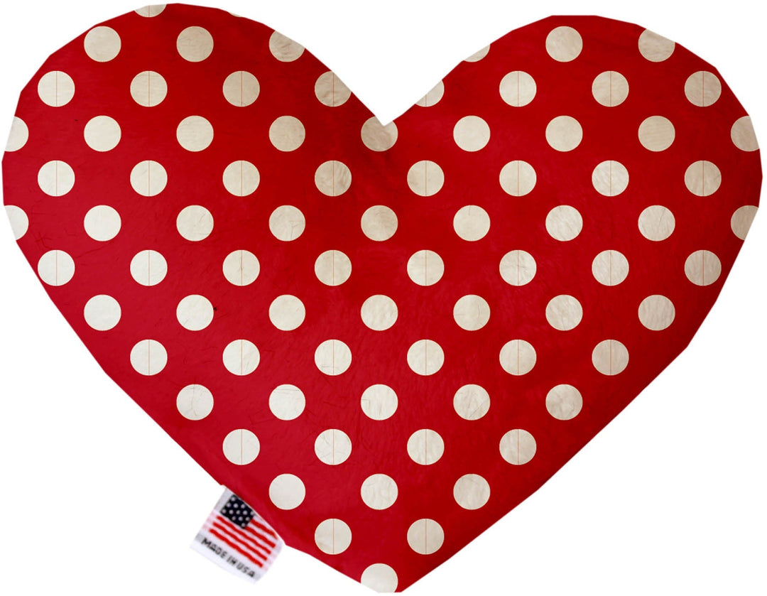 Pet and Dog Canvas or Plush Heart or Bone Toy, "Swiss Dots Group" (Available in different sizes, and 10 different pattern options!)