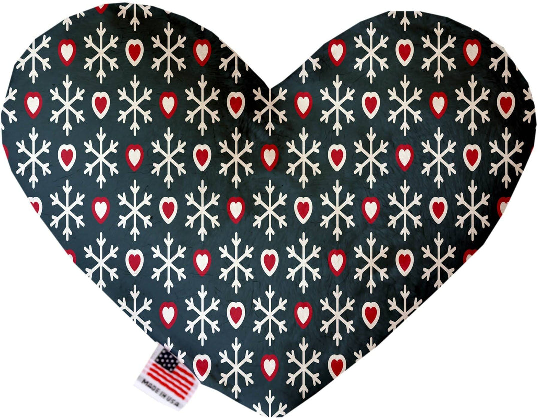 Pet and Dog Canvas or Plush Heart or Bone Toy, "Winter Wonderland Group" (Available in different sizes, and 10 different patterns!)