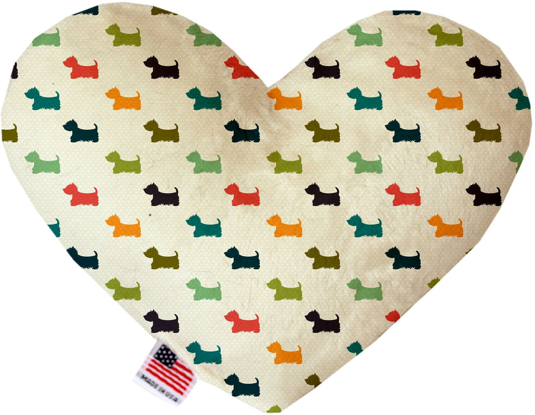Pet & Dog Canvas or Plush Heart or Bone Toy, "Westie World Group" (Available in different sizes, and 4 different pattern options!)