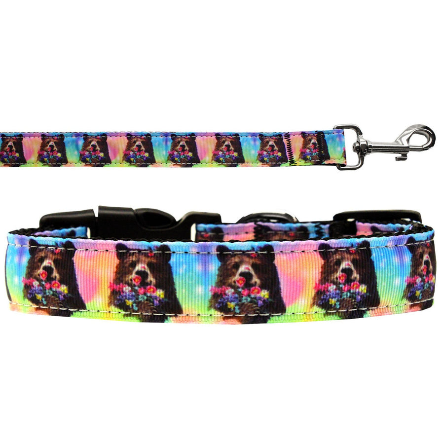 Pet Dog & Cat Nylon Collar or Leash, &quot;Pretty Baby Momma Bears&quot;