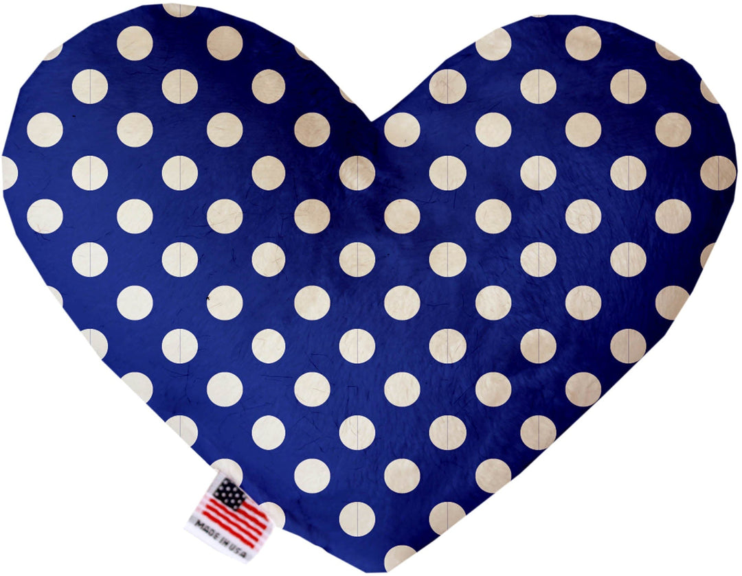 Pet and Dog Canvas or Plush Heart or Bone Toy, "Swiss Dots Group" (Available in different sizes, and 10 different pattern options!)