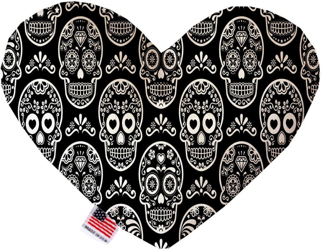 Pet and Dog Canvas or Plush Heart or Bone Toy, "Skulls Group" (Available in different sizes, and 12 different pattern options!)