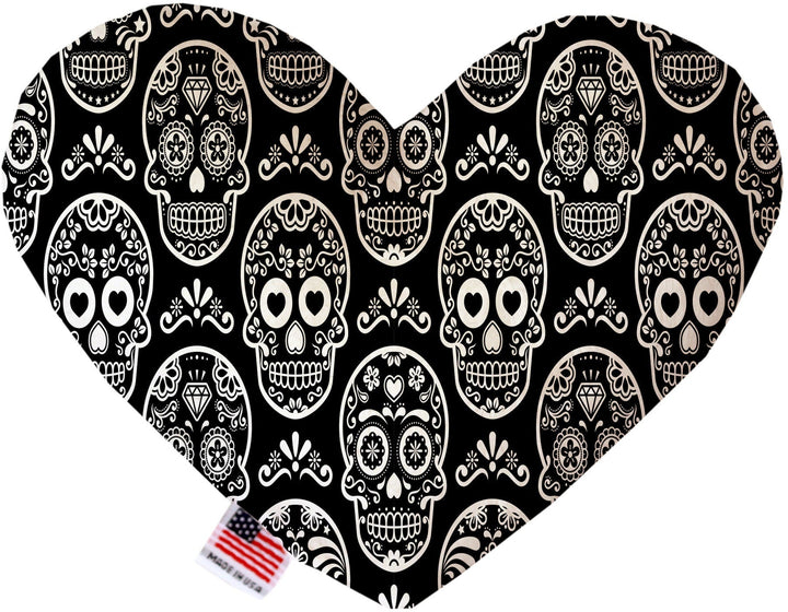 Pet and Dog Canvas or Plush Heart or Bone Toy, "Skulls Group" (Available in different sizes, and 12 different pattern options!)