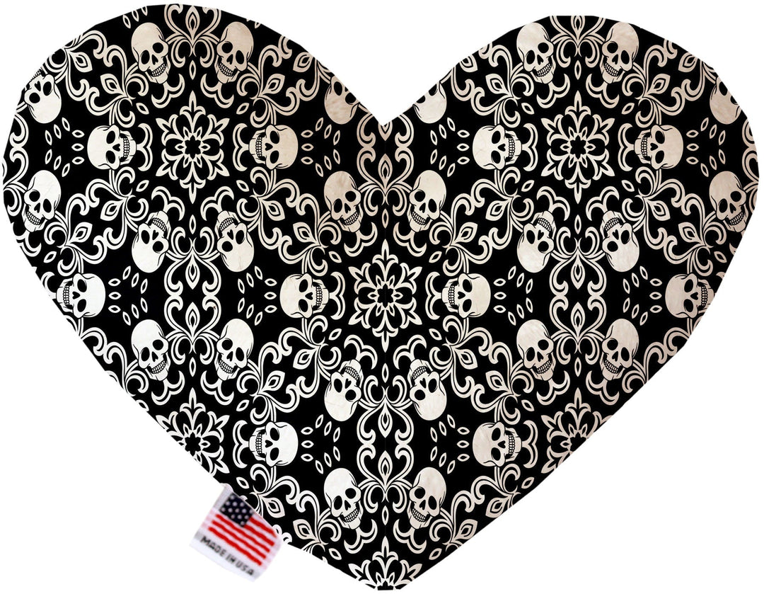 Pet and Dog Canvas or Plush Heart or Bone Toy, "Skulls Group" (Available in different sizes, and 12 different pattern options!)