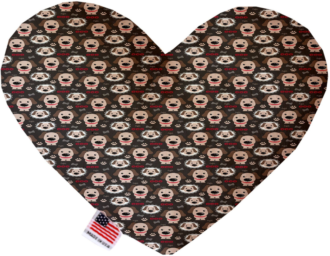 Pet and Dog Canvas or Plush Heart or Bone Toy, "Dapper Dogs Group" (Available in different sizes, and 9 different pattern options!)