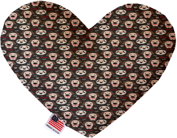 Pet and Dog Canvas or Plush Heart or Bone Toy, "Dapper Dogs Group" (Available in different sizes, and 9 different pattern options!)