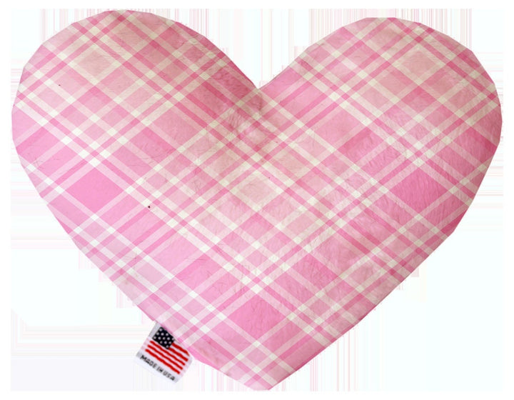 Pet and Dog Canvas or Plush Heart or Bone Toy, "Valentine's Day Plaids, Dots & Chevron Group" (Available in different sizes and patterns!)