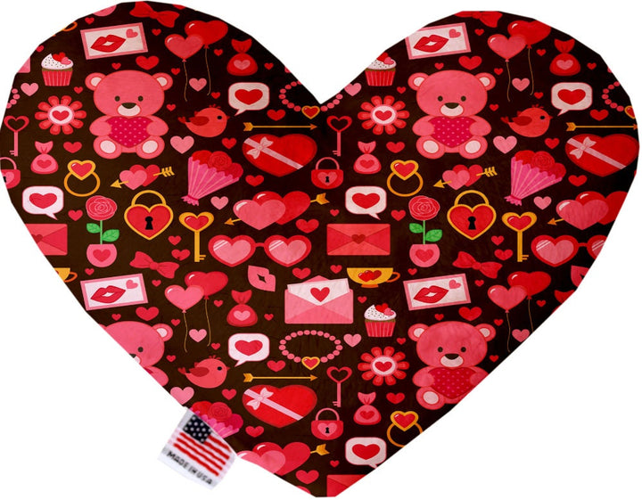 Pet and Dog Canvas or Plush Heart or Bone Toy, "Valentine's Day Group" (Available in different sizes, and 8 different pattern options!)
