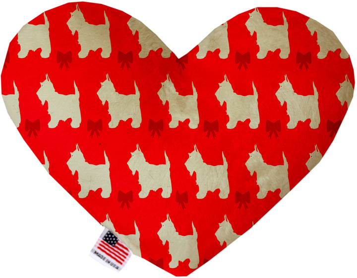 Pet & Dog Canvas or Plush Heart or Bone Toy, "Westie World Group" (Available in different sizes, and 4 different pattern options!)