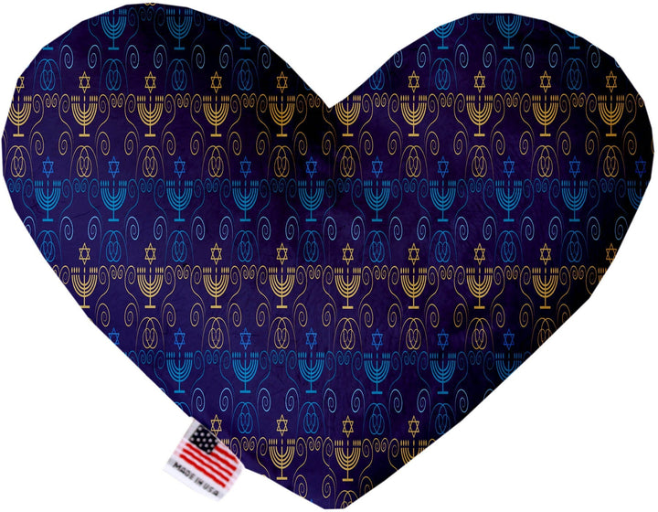 Pet and Dog Canvas or Plush Heart or Bone Toy, "Hanukkah Group" (Available in different sizes, and 8 different pattern options!)