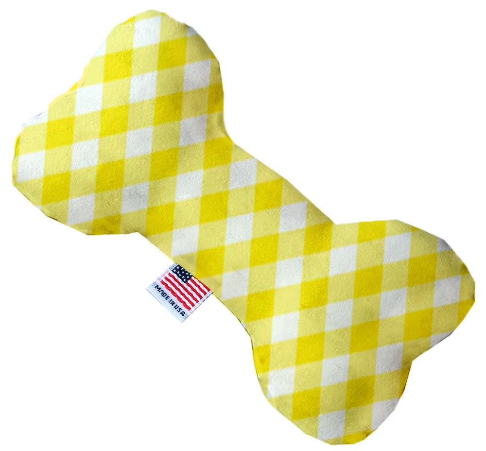 Pet and Dog Canvas or Plush Heart or Bone Toy, "Plaids Group" (Available in different sizes, and 7 different pattern options!)