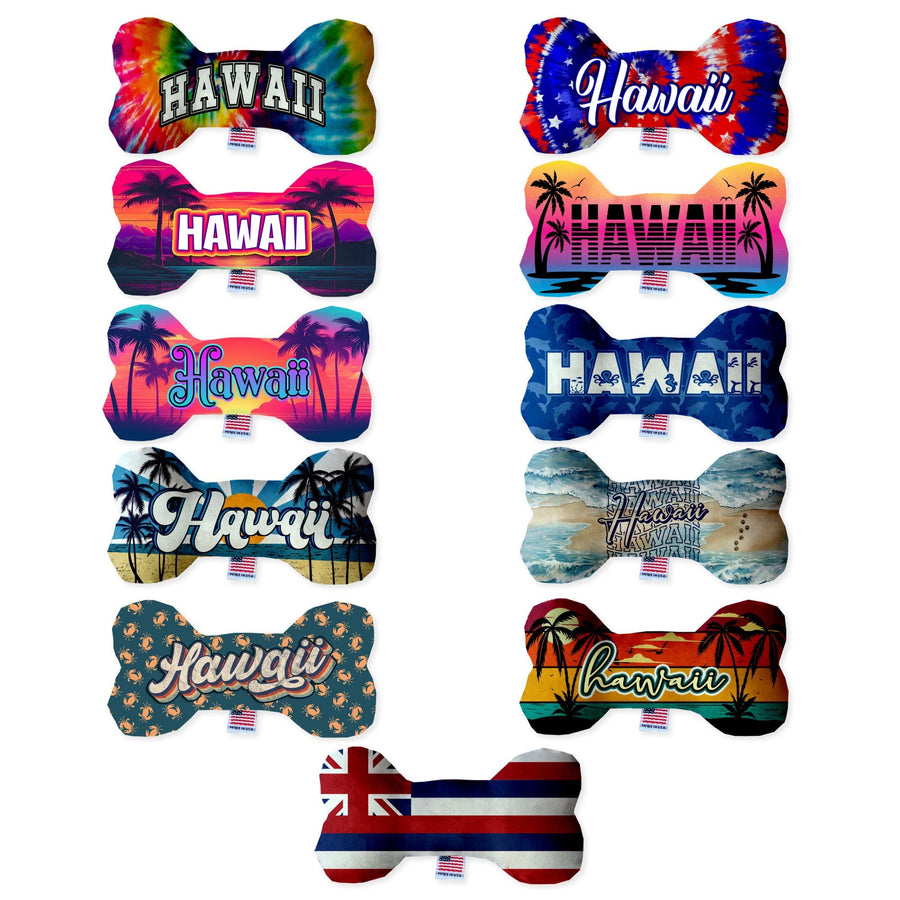 Pet & Dog Plush Bone Toys, &quot;Hawaii State Options&quot; (Available in different pattern options)