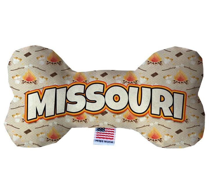 Pet & Dog Plush Bone Toys, "Missouri State Options" (Available in different pattern options)