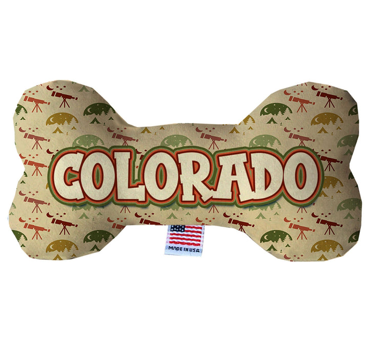 Pet & Dog Plush Bone Toys, "Colorado Mountains" (Set 1 of 2 Colorado State Toy Options, available in different pattern options!)