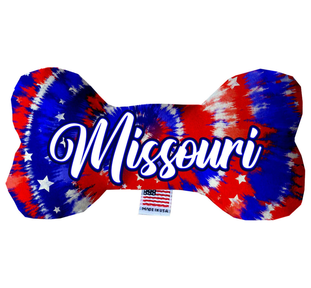 Pet & Dog Plush Bone Toys, "Missouri State Options" (Available in different pattern options)