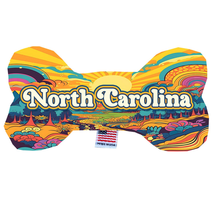 Pet & Dog Plush Bone Toys, "North Carolina Mountains" (Set 1 of 2 North Carolina State Toy Options, available in different pattern options!)